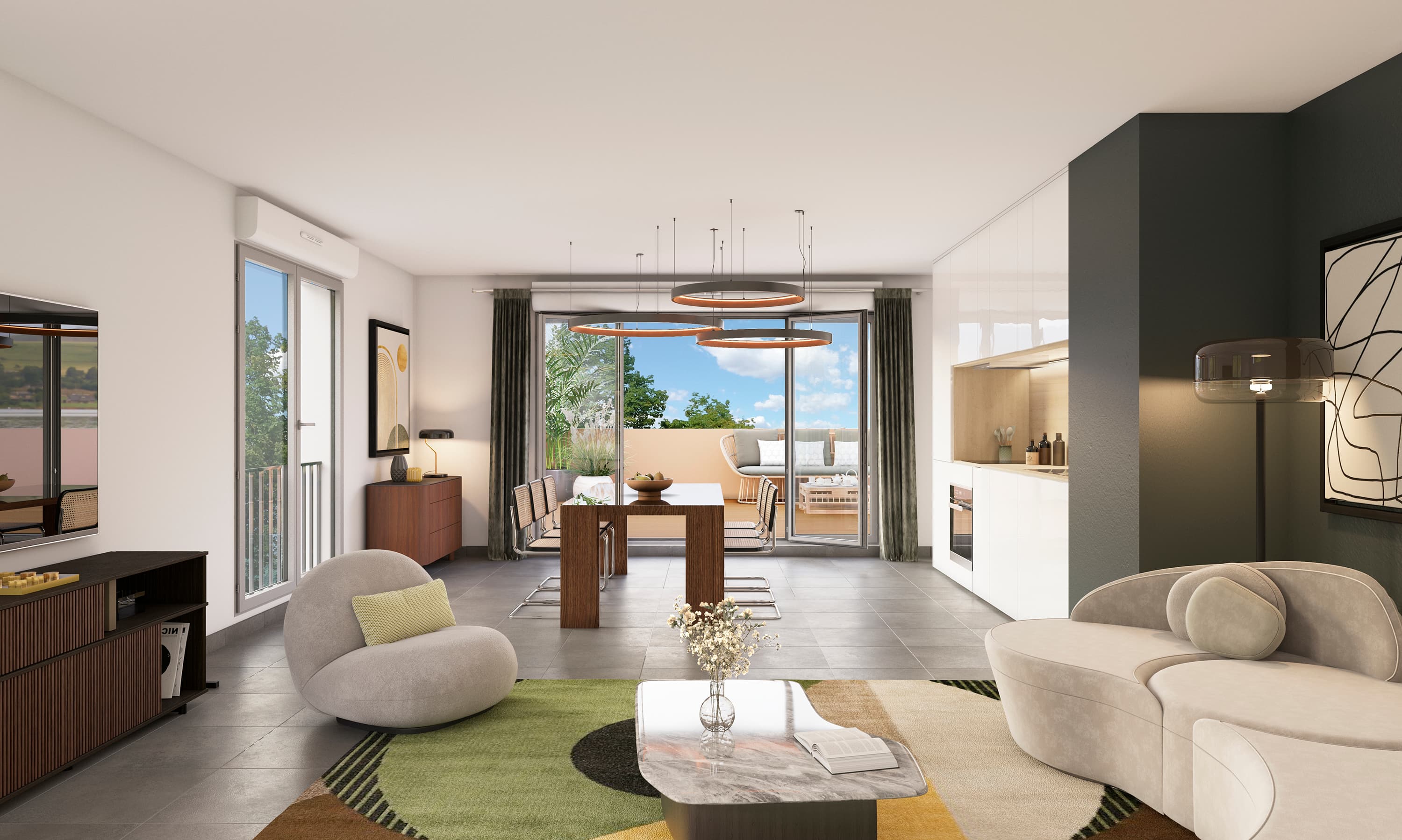 Intérieur d'un appartement T5 Révélation